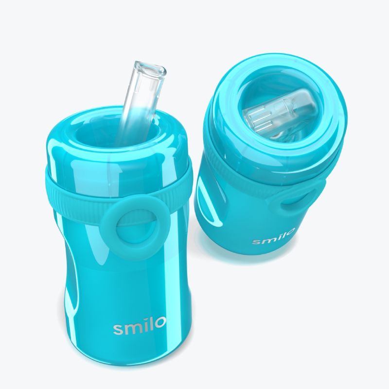 Sippy Hero Grey AQUA 2pk 3 Sippy Hero Grey AQUA