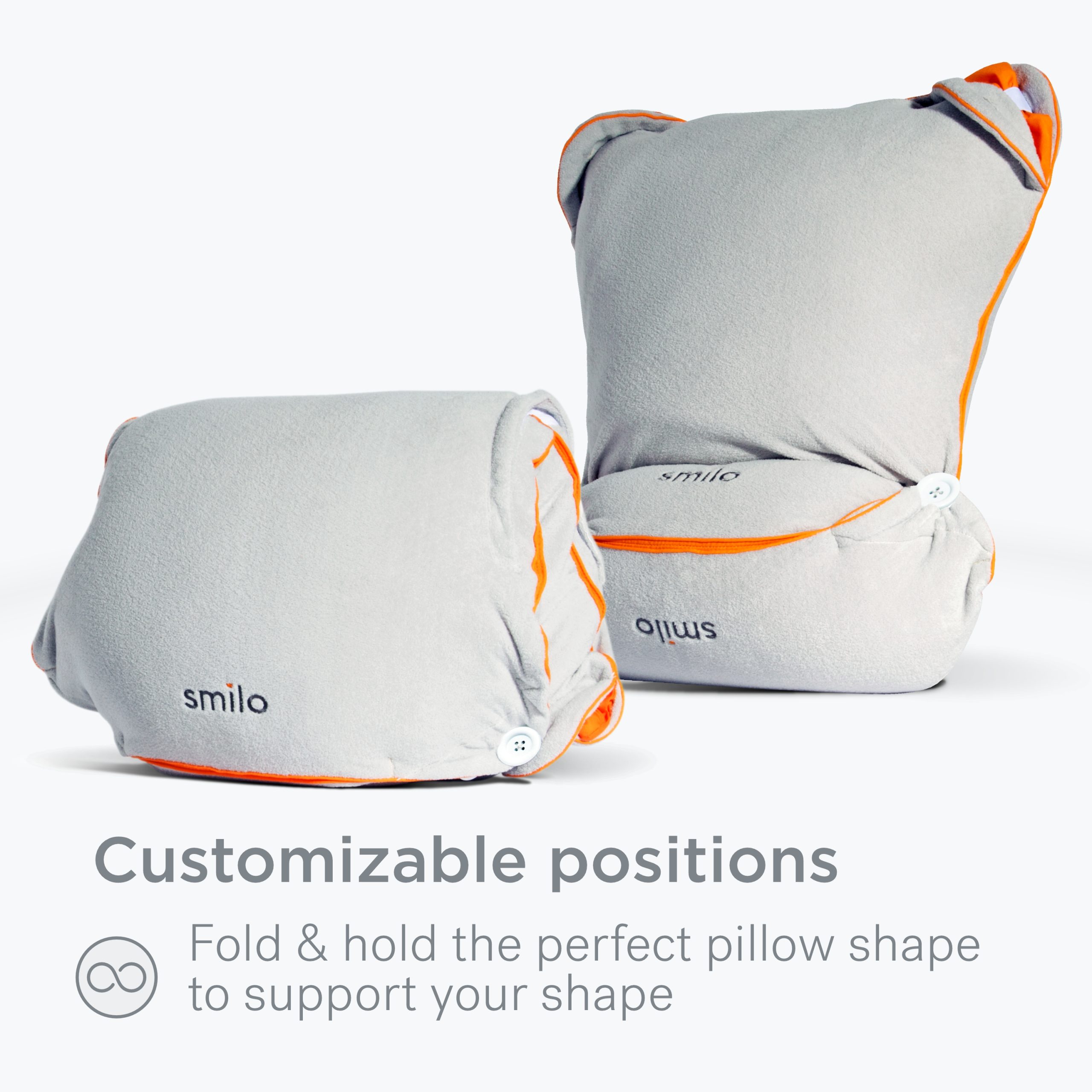 Smilo Cover Pillow Gray 3-in-1