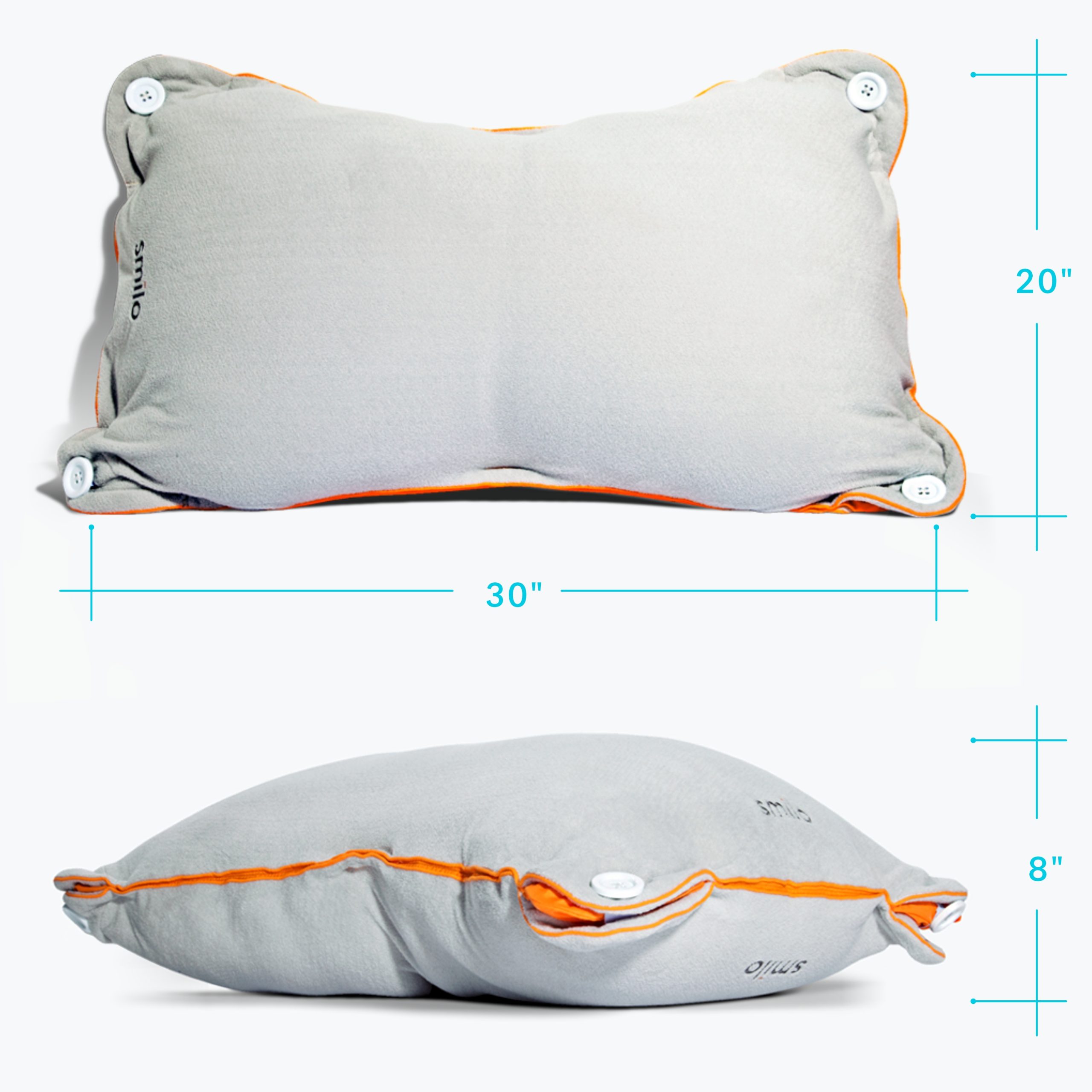 Smilo Pillow Grey Dimensions